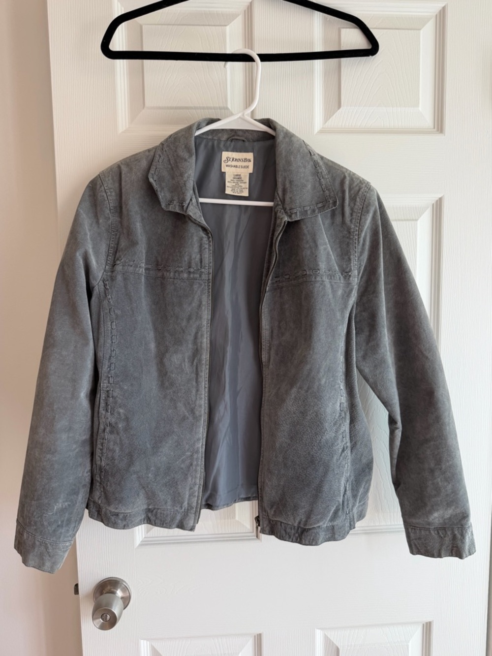 St. John's Bay Gray Washable Suede Jacket